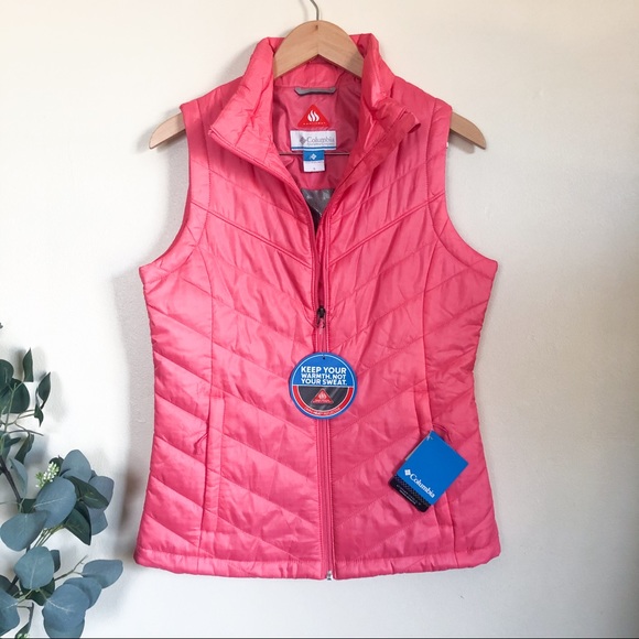 Columbia Jackets & Blazers - columbia | pink omni heat quilted vest small